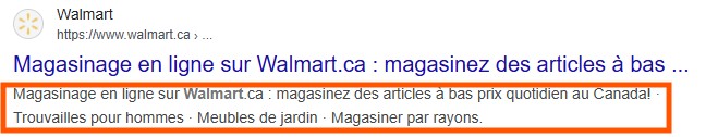 La méta description doit intégrer des mots clés et des mots directement issus du langage parlé. 